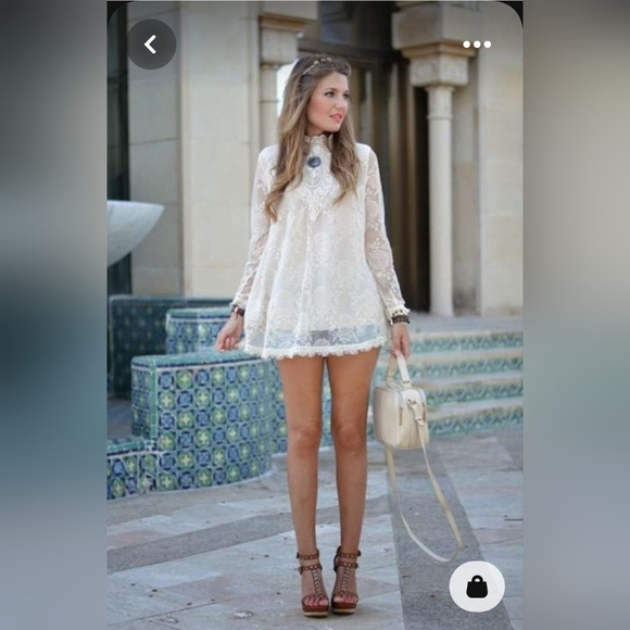 Crochet Raglan Top Boho Boutique Casual Meets Chic Size M - EUC! Boho A… - Picture 8 of 15